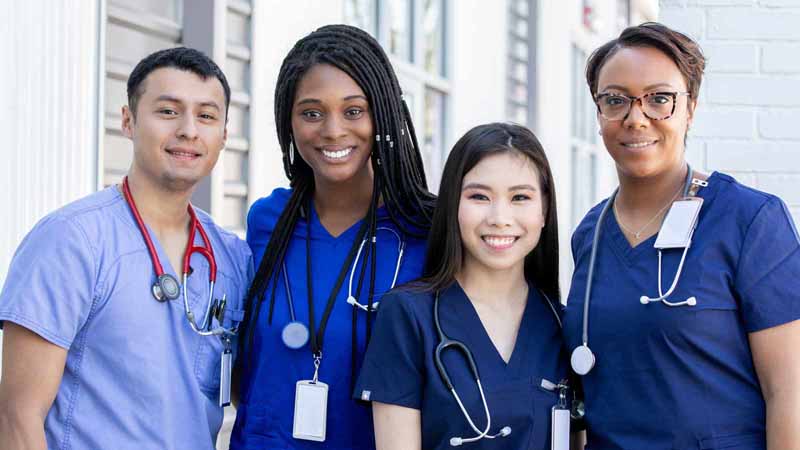 A group of nursing students.