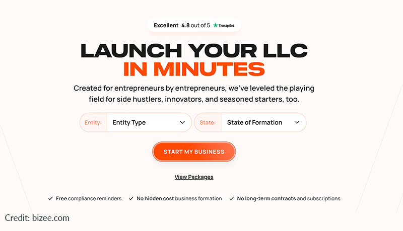 Bizee website.