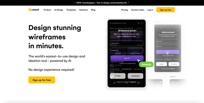 Uizard website